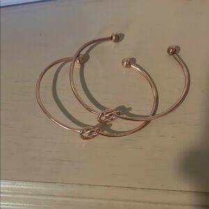 Elegant Rose Gold Knot Bracelets